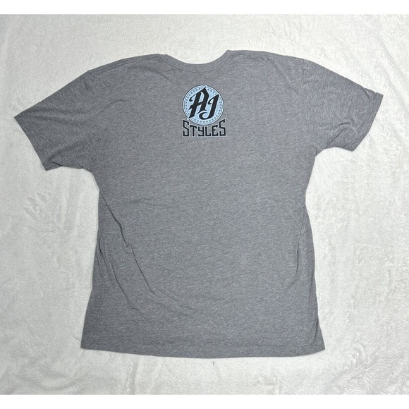 AJ Styles WWE The House That AJ Built Wrestling T-Shirt Gray Men's Size XL - Picture 7 of 7